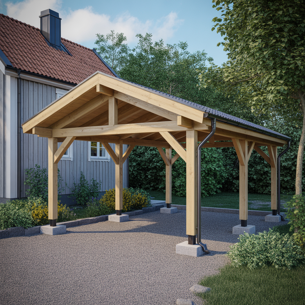 12.Sa bygger du en stabil och hallbar carport i tra