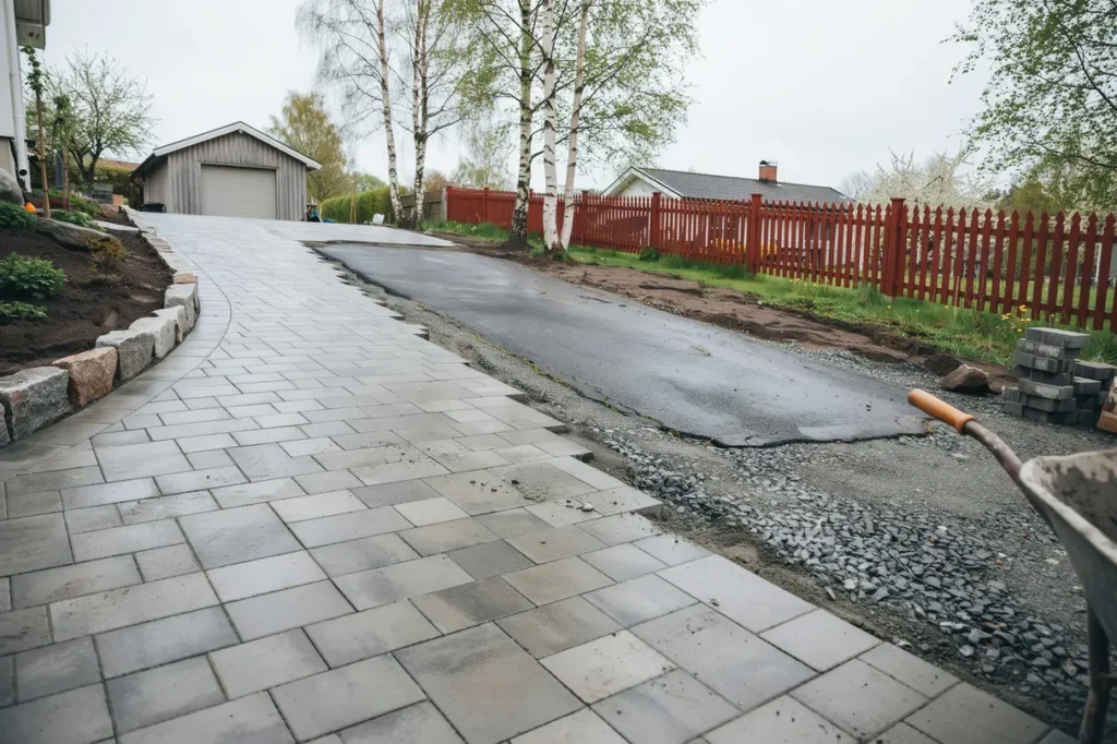 l gga om garageuppfarten materialval markarbete kostnad och vanliga misstag f r villa gare