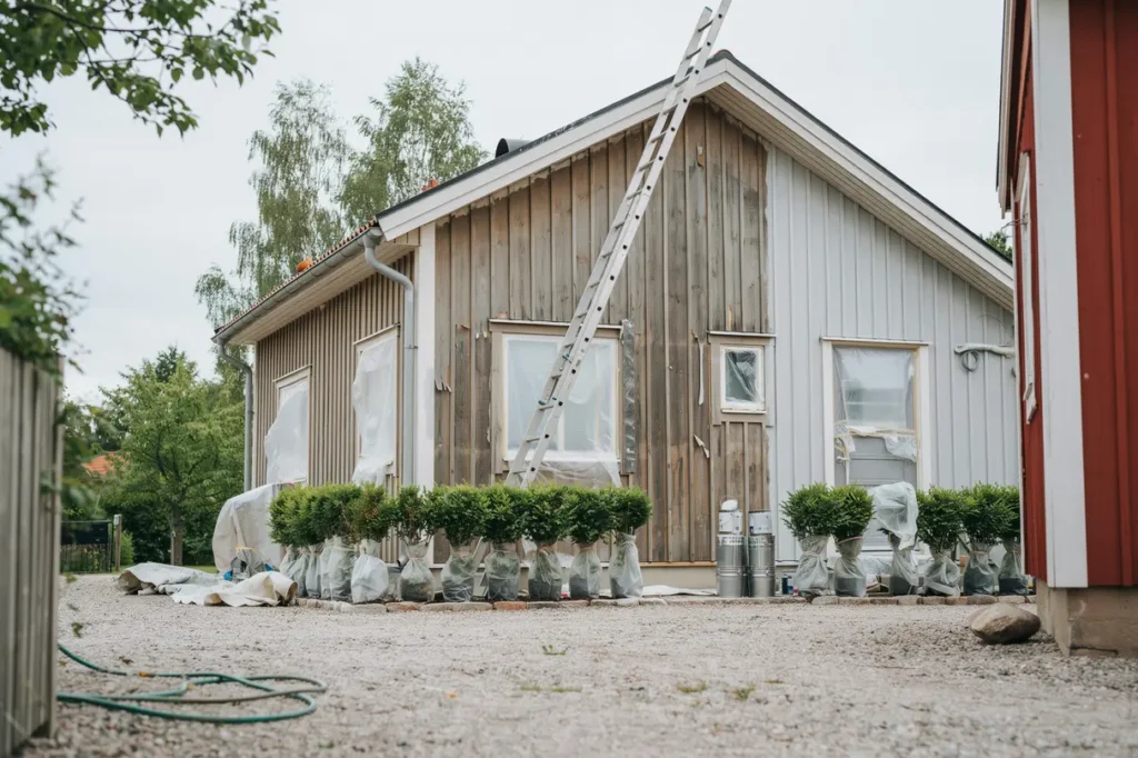 m la om huset utv ndigt b sta s songen f rarbete f rgval och kostnad f r villa gare